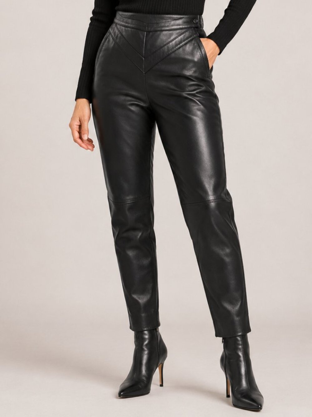 Vintage Leather High Rise Pants 28x28